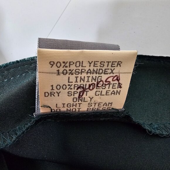 Vintage 90s 6 Velvet Cardigan Green Beaded One Button Whimsigoth Fairy Grunge - Picture 7 of 7